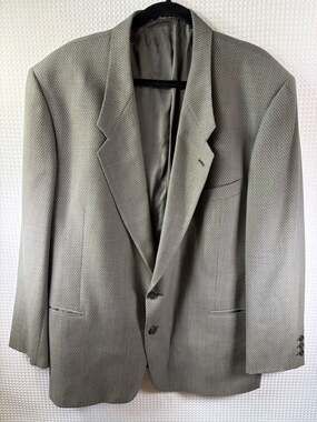 MANI by Giorgio Armani Vintage Textured Houndstooth Blazer